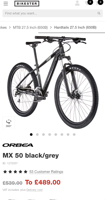 Orbea MX 50 Black Mountain Bike 2021 Unisex | in Kilbirnie, North Ayrshire  | Gumtree